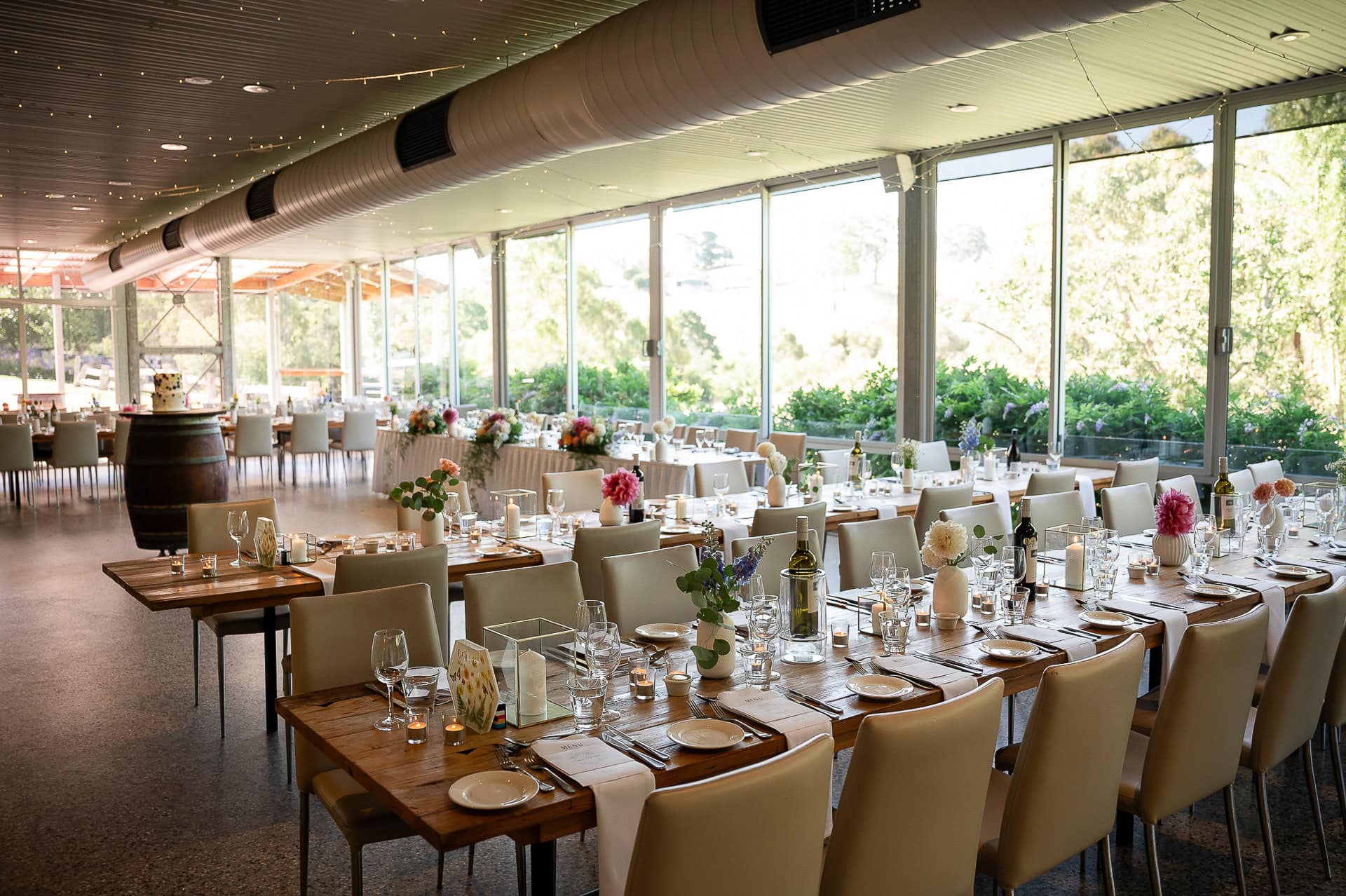 Sit-down micro wedding reception with Adelaide Hills elopement package at Inglewood Inn